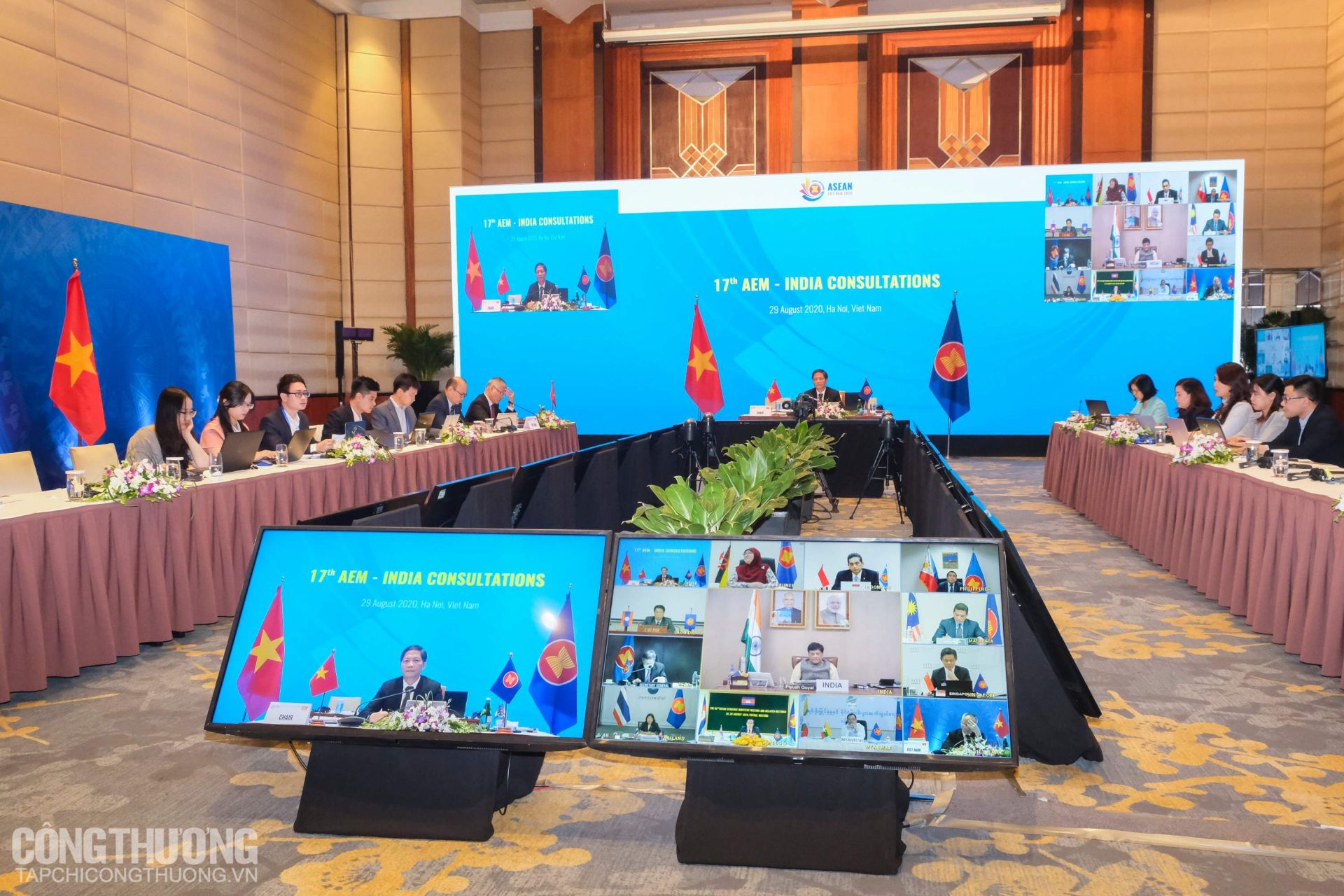 Hội nghị tham vấn trực tuyến Bộ trưởng Kinh tế ASEAN - Ấn Độ