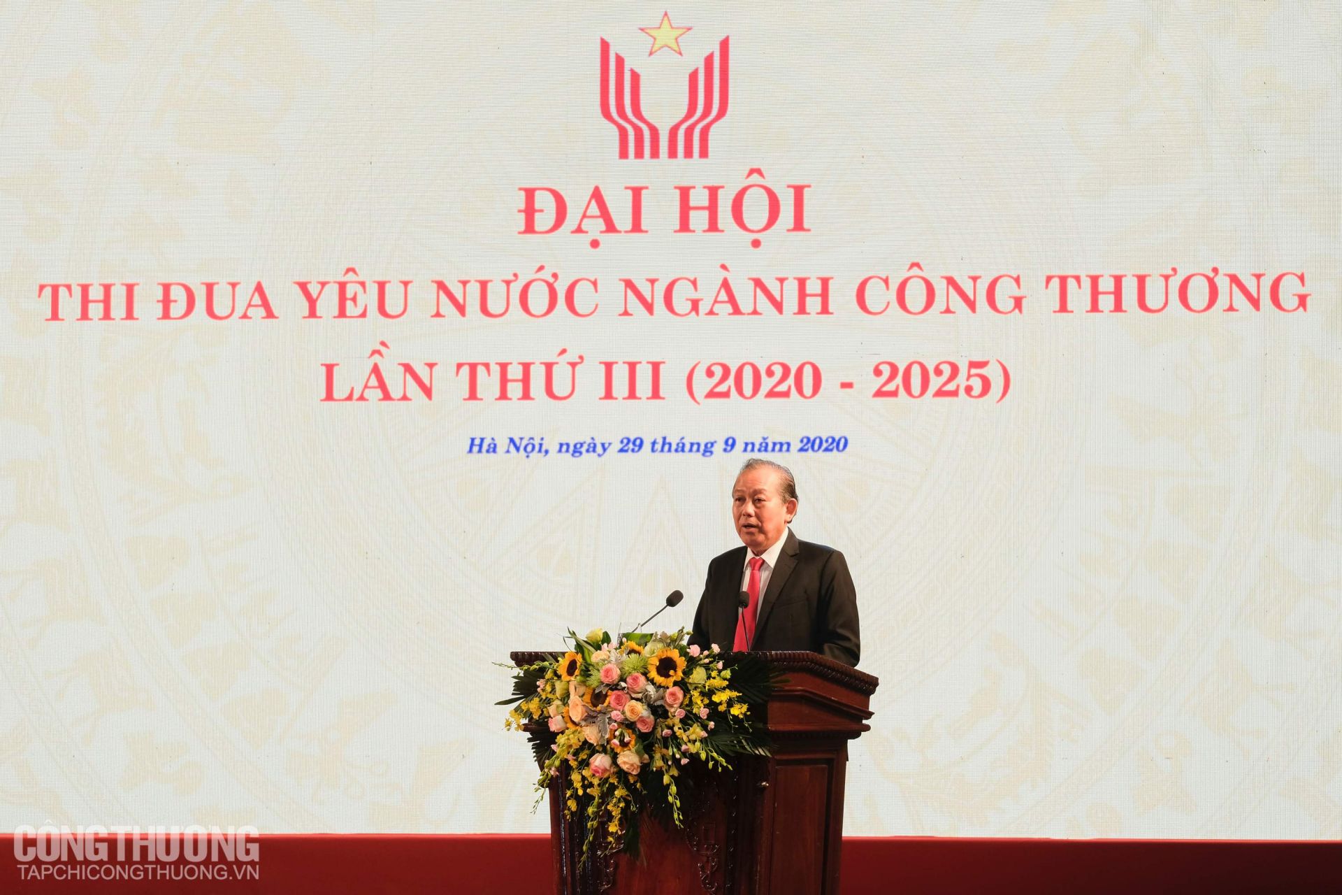 Phó Thủ tướng Thường trực Chính phủ Trương Hòa Bình phát biểu chỉ đạo Đại hội