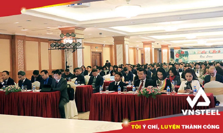 Các đại biểu dự Hội nghị Tổng kết công tác năm 2020 của Tổng công ty Thép Việt Nam