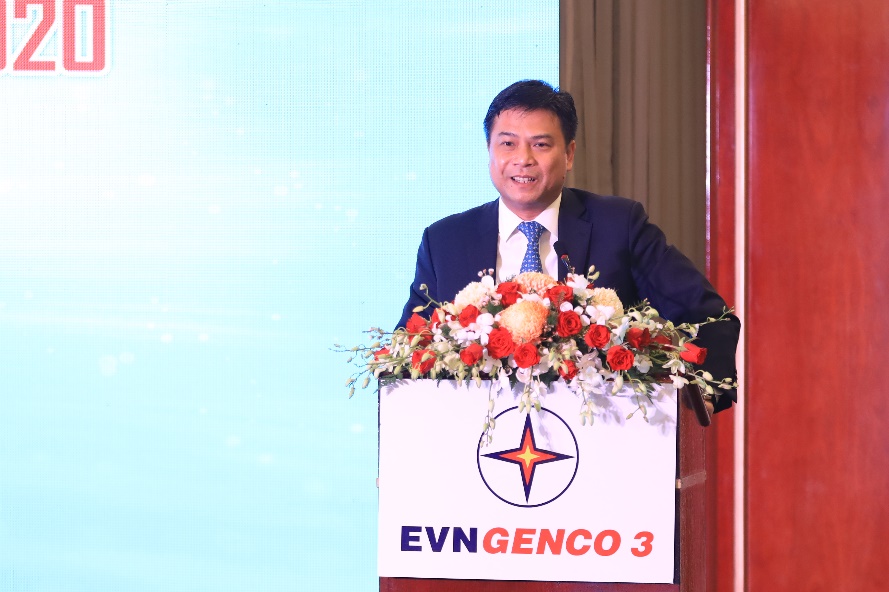 Ông Đinh Quốc Lâm – Chủ tịch HĐQT EVNGENCO 3 phát biểu tại Hội nghị