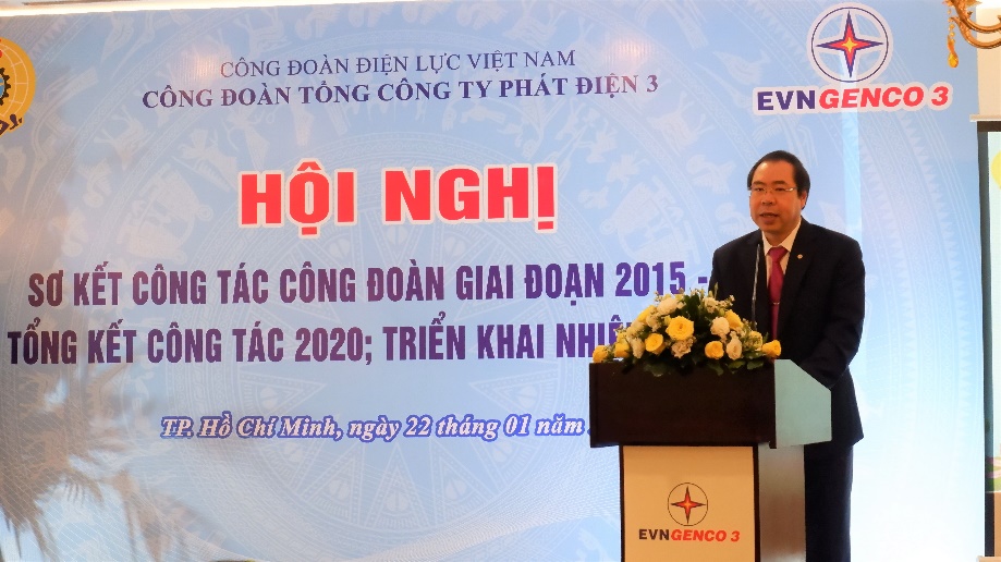 Đ/c Đỗ Đức Hùng - Chủ tịch Công đoàn Điện lực Việt Nam Phát biểu chỉ đạo tại Hội nghị