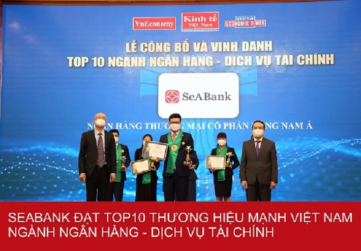SeABank: Top 10 Thương hiệu mạnh ngành ngân hàng - tài chính