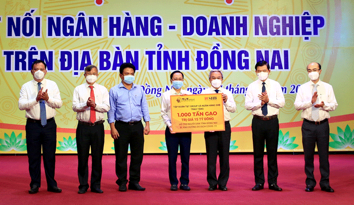 T&T Group và SHB hỗ trợ 1.000 tấn gạo (trị giá 15 tỷ đồng) để tiếp sức cho người dân tỉnh Đồng Nai 