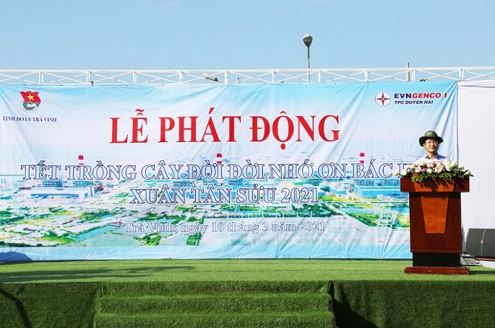 Nguyễn Hữu Thịnh – Tổng Giám đốc EVNGENCO1 phát biểu hưởng ứng Tết trồng cây
