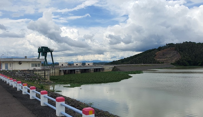 •	Hồ chứa thủy điện Đại Ninh cuối tháng 12/2020
