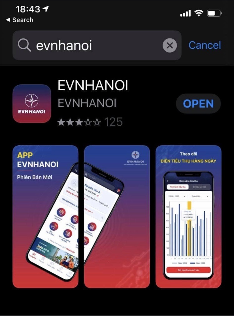 app EVNHANOI