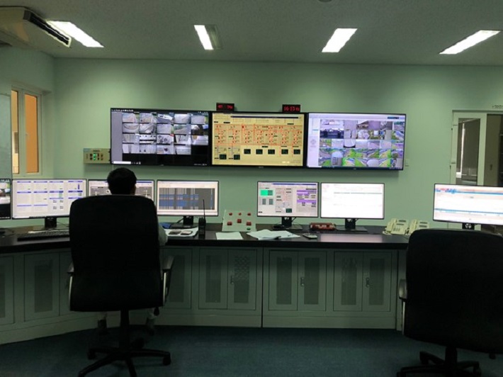 Hình ảnh hệ thống camera và giám sát an ninh tại phòng điều khiển trung tâm NMTĐ Đại Ninh