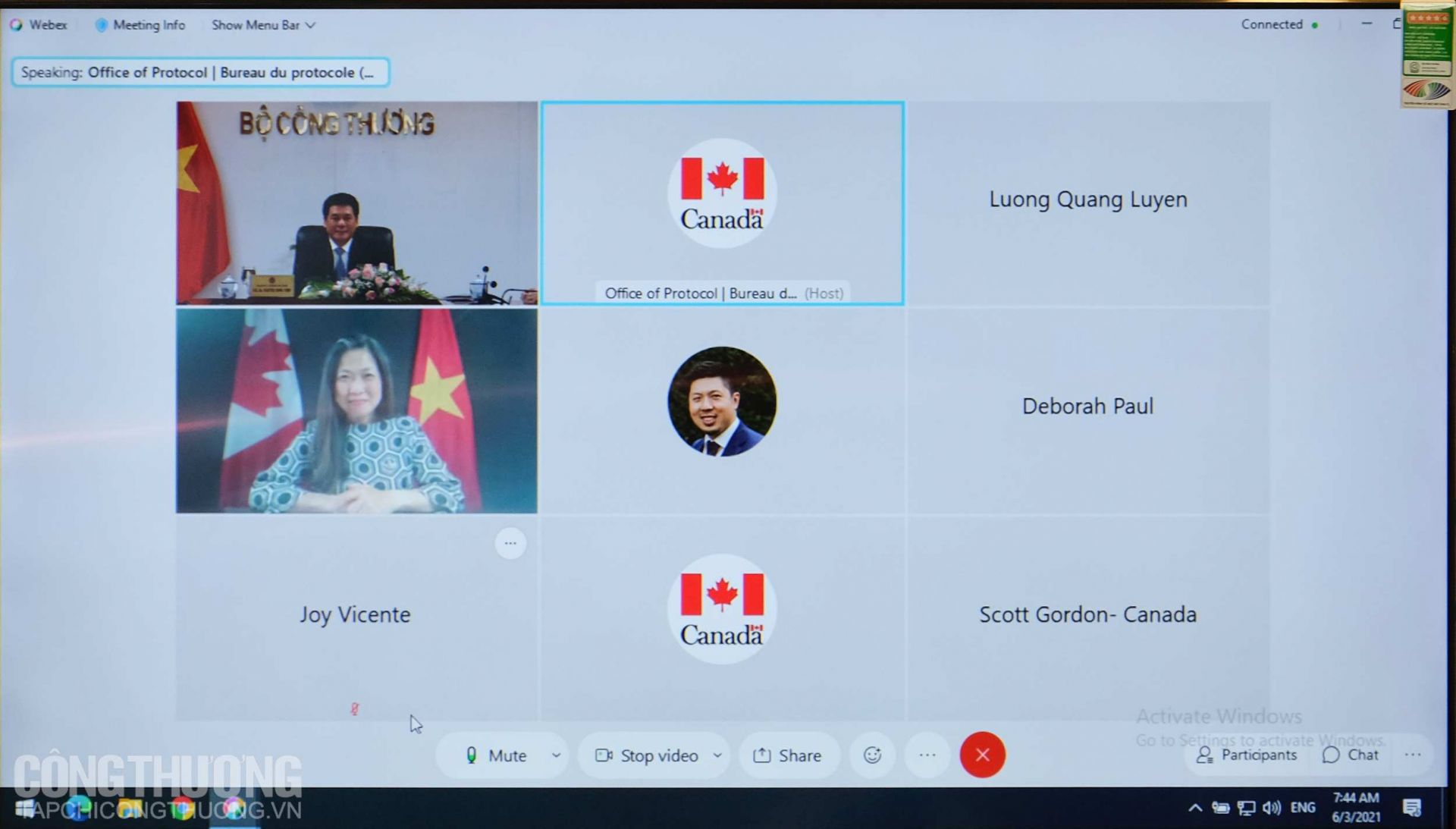Bộ trưởng Nguyễn Hồng Diên gặp song phương với Bộ trưởng Doanh nghiệp Nhỏ, Xúc tiến Xuất khẩu và Thương mại Quốc tế Canada