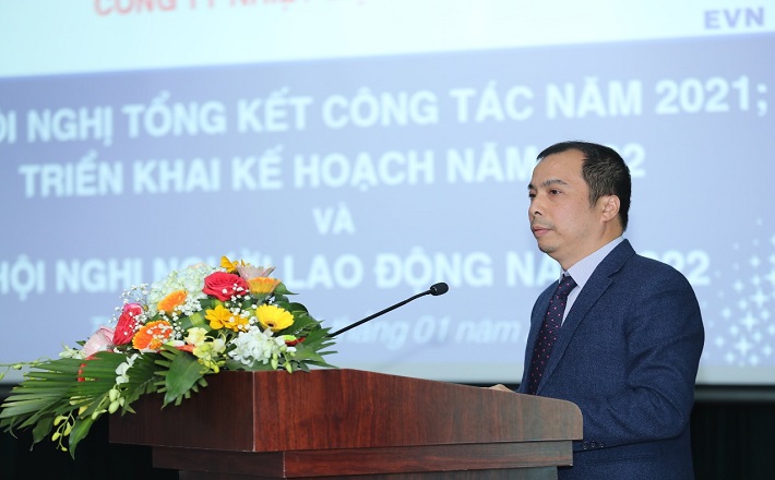 Ông Ngô Sơn Hải - Phó Tổng Giám đốc Tập đoàn Điện lực Việt Nam phát biểu tại Hội nghị