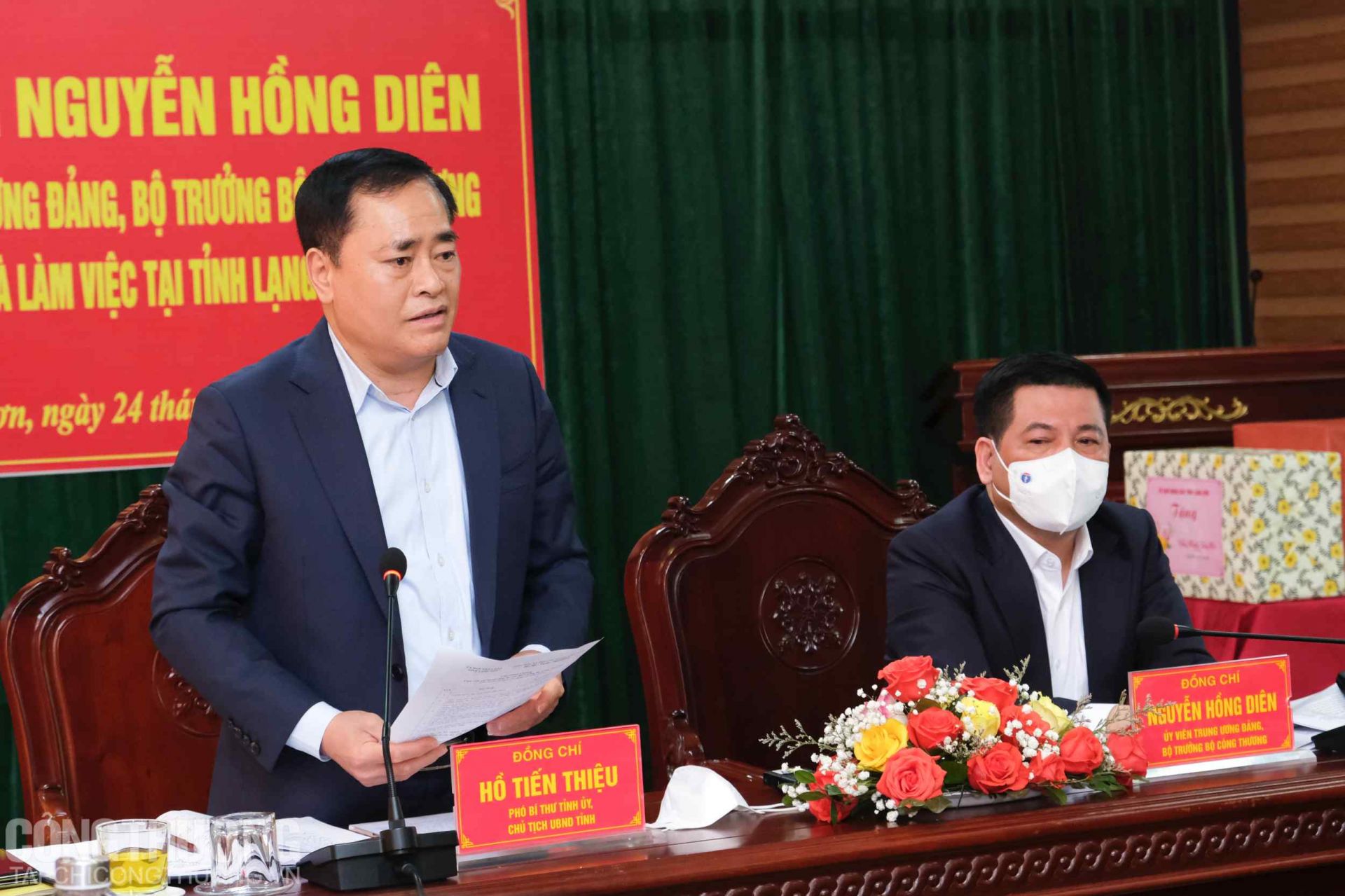 Ông Hồ Tiến Thiệu - Phó Bí thư Tỉnh ủy, Chủ tịch UBND tỉnh Lạng Sơn