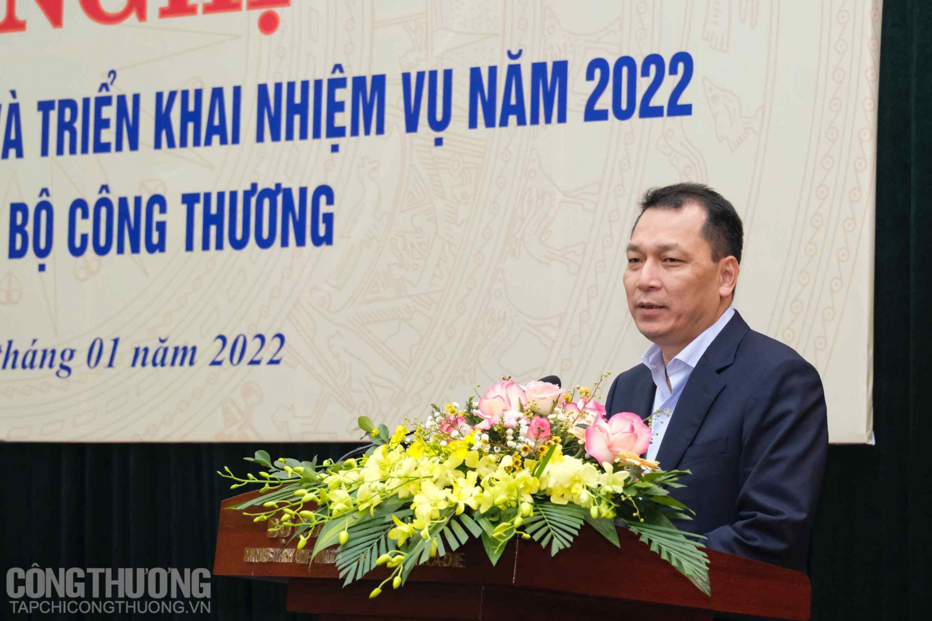 Thứ trưởng Bộ Công Thương Đặng Hoàng An chia sẻ với những đặc thù, khó khăn của Văn phòng Bộ Công Thương trong năm 2021 đầy thách thức
