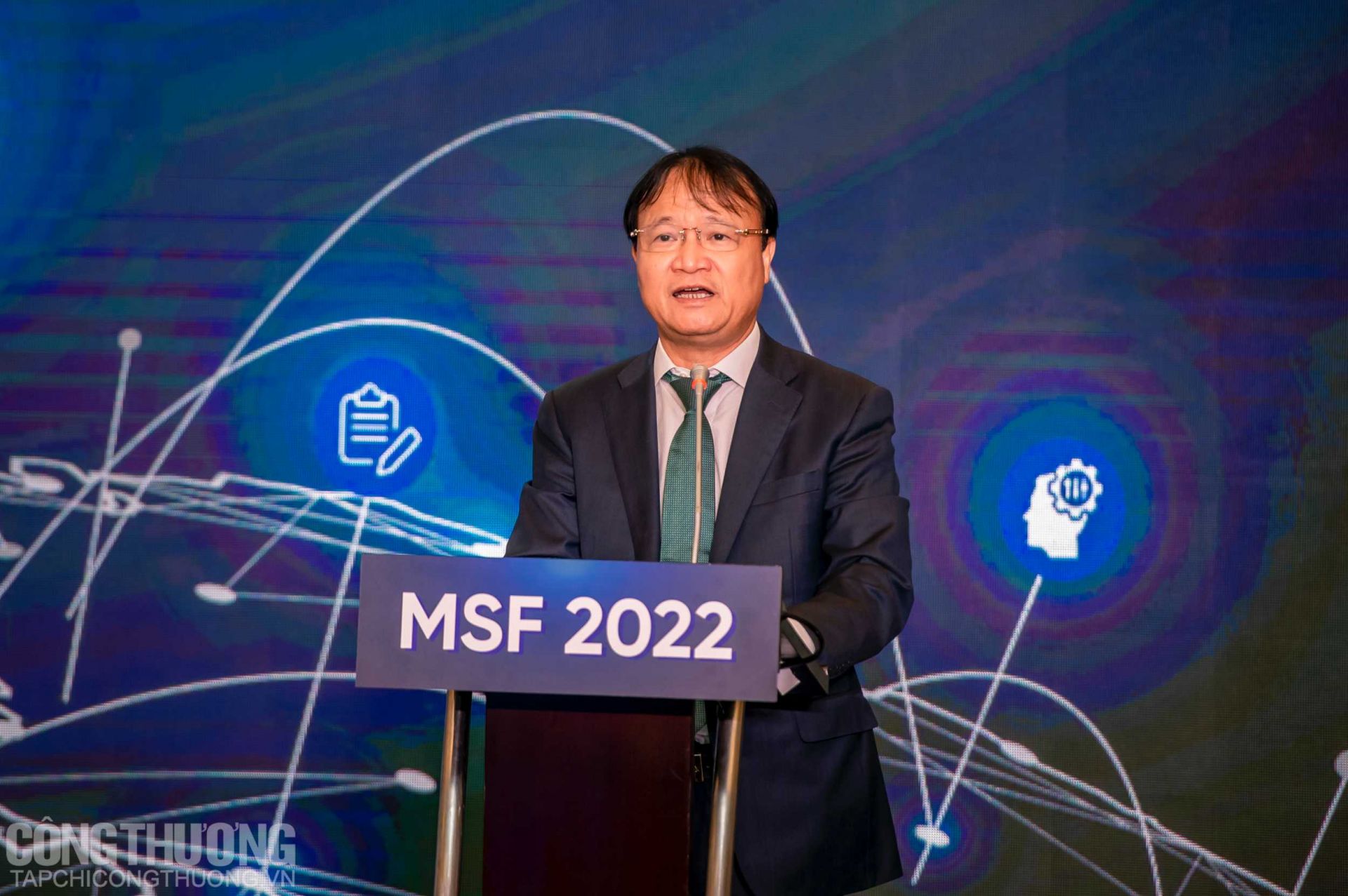 Thứ trưởng Bộ Công Thương Đỗ Thắng Hải phát biểu tại Diễn đàn đa phương (MSF) 2022 với chủ đề "Cải thiện vị thế trong chuỗi giá trị toàn cầu cho Việt Nam: Hợp tác đa phương trong nâng cao năng lực và Trách nhiệm tra soát”
