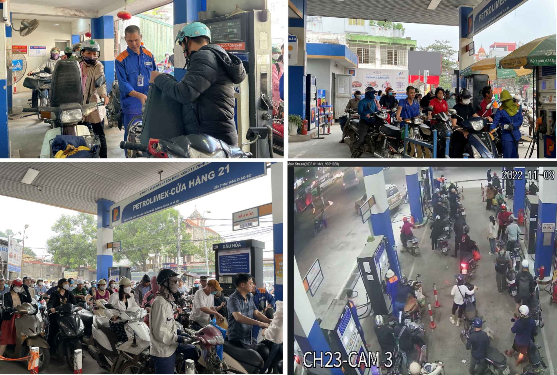 Lượng khách hàng tại các cửa hàng xăng dầu của Petrolimex Hà Sơn Bình những ngày gần đây tăng tới 2-3 lần