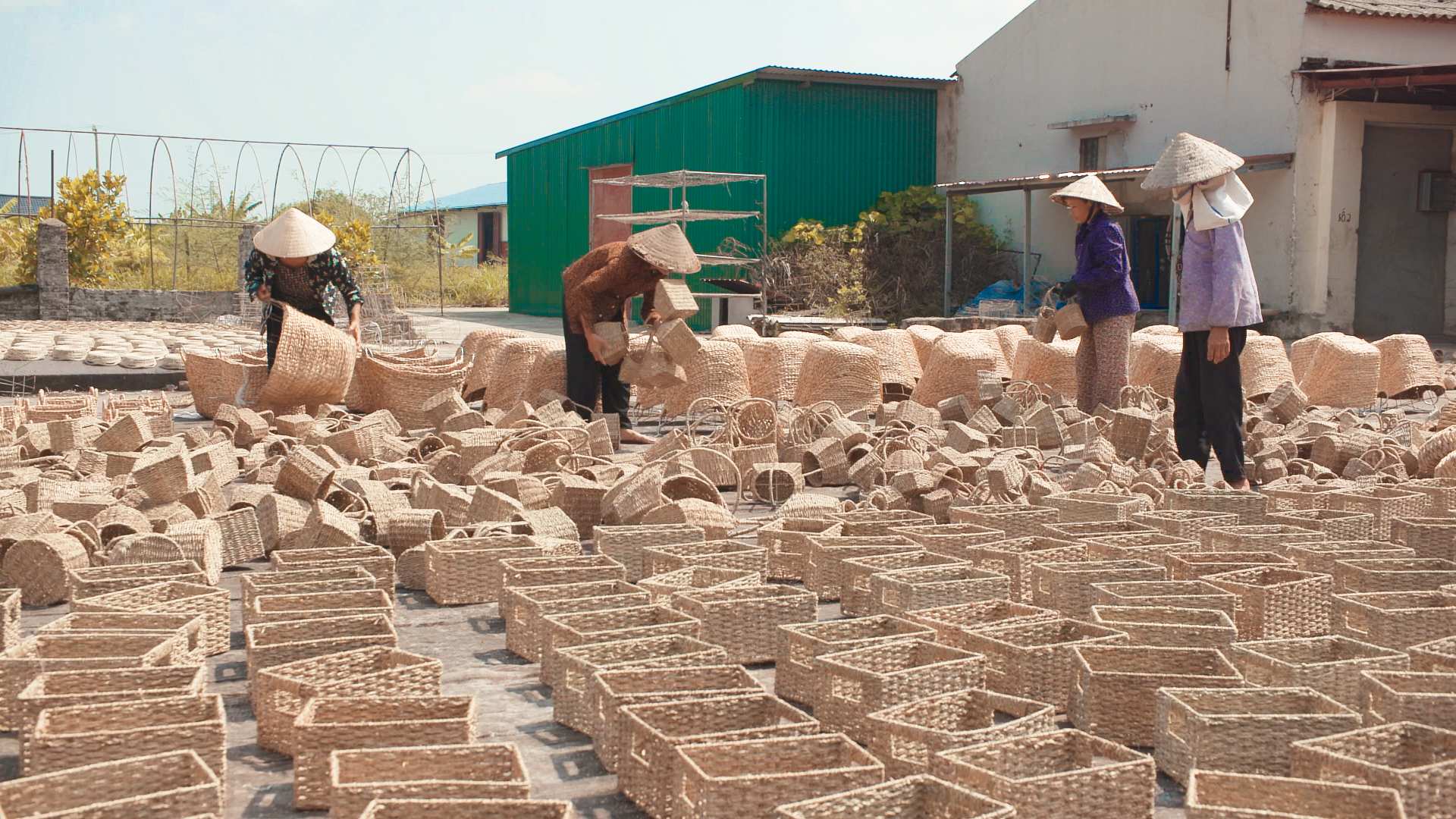 Chicnchill đã tạo ra công ăn việc làm cho hơn 800 thợ thủ công ở các làng nghề cói xiên Ninh Bình, Nam Định trong suốt hơn 2 năm dịch bệnh