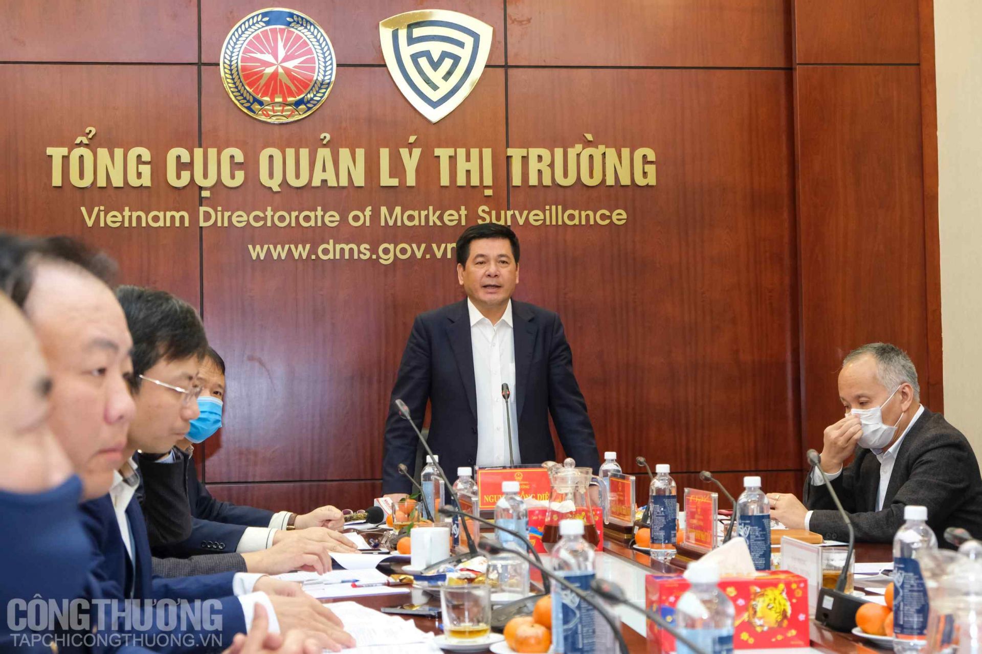 Bộ trưởng Bộ Công Thương Nguyễn Hồng DIên tại cuộc họp khẩn chiều 9/2/2022 về tình hình cung ứng xăng dầu cho thị trường trong nước