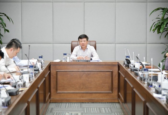 Phó Chủ tịch Ủy ban Quản lý vốn nhà nước tại doanh nghiệp Hồ Sỹ Hùng phát biểu kết luận buổi làm việc