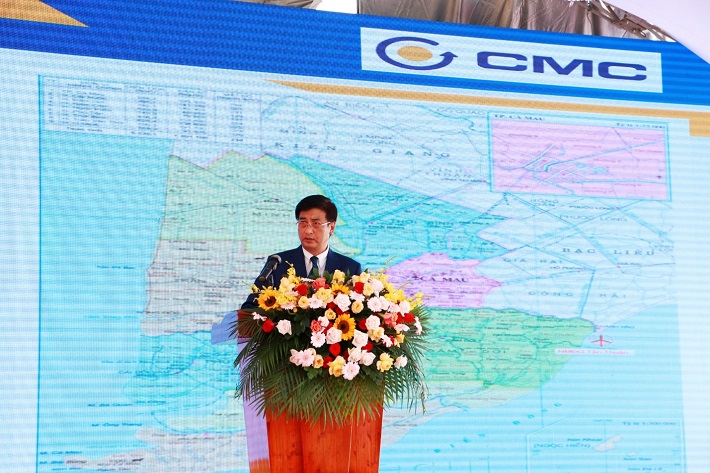 Ông Vũ Hùng Hải – Giám đốc Công ty CMC trình bày tại buổi lễ