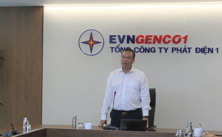 Ông Lê Hải Đăng, PTGĐ EVNGENCO1 công bố, phát động chính thức đưa vào sử dụng SmartEVN tại EVNGENO1