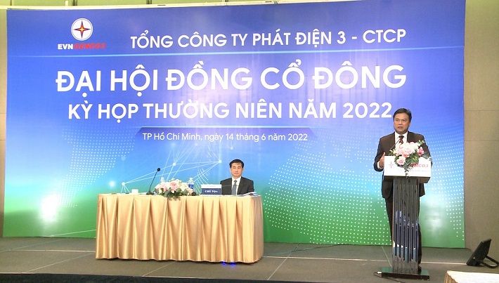 Ông Đinh Quốc Lâm - Chủ tịch HĐQT và ông Lê Văn Danh - Tổng Giám đốc EVNGENCO3 chủ trì Đại hội
