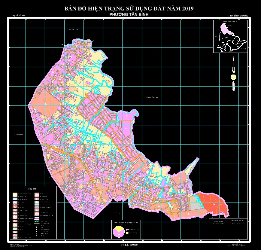 Bản đồ hiện trạng sử dung đất năm 2019 phường Tân Bình