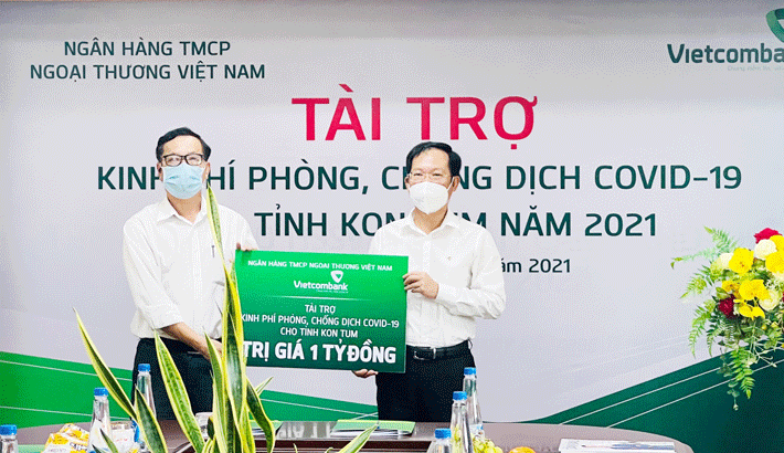 Vietcombank Kon Tum tích cực ủng hộ các hoạt động an sinh xã hội.