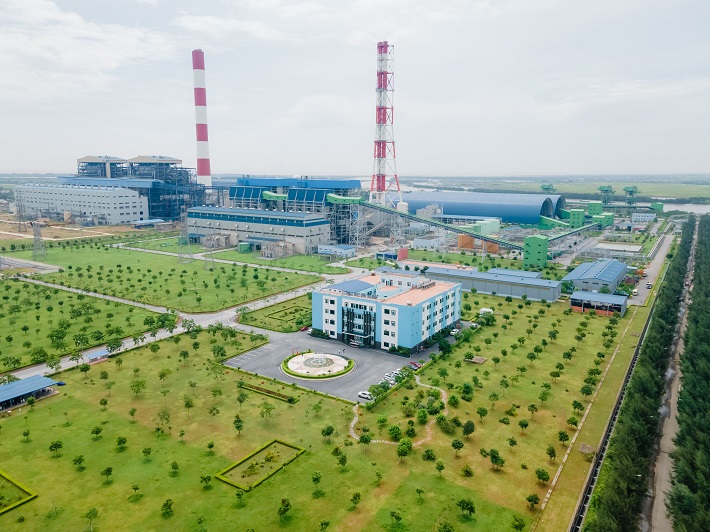 Nhà máy Nhiệt điện Thái Bình nhìn từ trên cao xuông