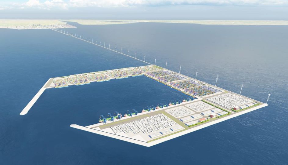 Phối cảnh Dự án bến cảng ngoài khơi - Cảng Trần Đề, tỉnh Sóc Trăng. (Ảnh: tư liệu)