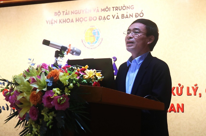 Nguyễn Phi Sơn, Viện trưởng Viện Khoa học Đo đạc và Bản đồ phát biểu khai mạc hội thảo