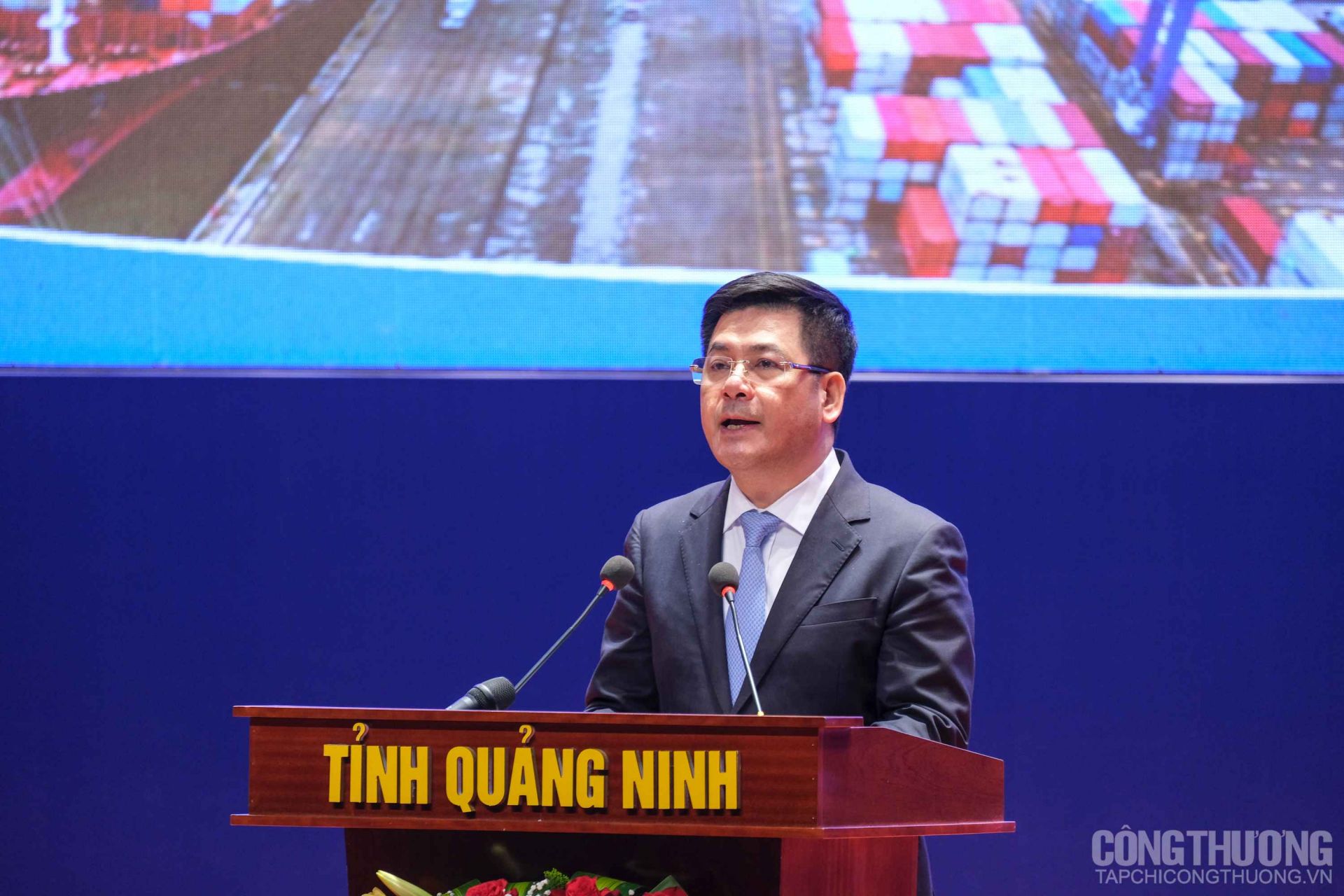 Bộ trưởng Bộ Công Thương Nguyễn Hồng Diên phát biểu chỉ đạo tại Hội nghị Phát triển dịch vụ logistics tỉnh Quảng Ninh