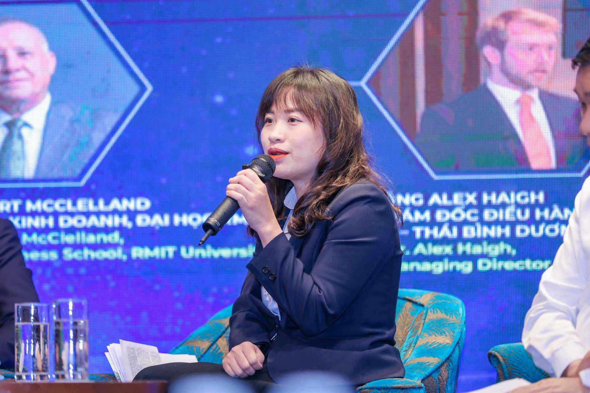 Bà Hoàng Thị Thanh Thuỷ - Trưởng Ban Điều phối Dự án Phát triển Bền vững, Tập đoàn TH chia sẻ về 3 "trụ cột" cho thương hiệu quốc gia xanh