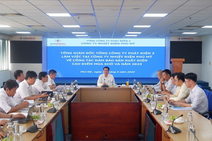 Ông Lê Văn Danh - Tổng Giám đốc EVNGENCO3 chia sẻ với  những khó khăn, thách thức trong đảm bảo cấp điện mùa khô của các nhà máy điện khí Phú Mỹ 