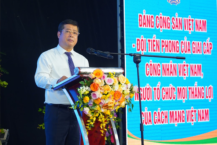 Ông Nguyễn Khắc Hải - Bí thư Đảng ủy, Chủ tịch HĐQT VEAM đánh giá cao vai trò của Công đoàn VEAM đối với hiệu quả sản xuất kinh doanh của Tổng công ty