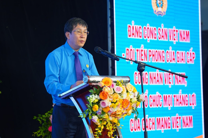 Ông Phan Văn Bản - Chủ tịch Công đoàn Công Thương Việt Nam đánh giá cao những kết quả tích cực Công đoàn VEAM đã đạt được thời gian qua