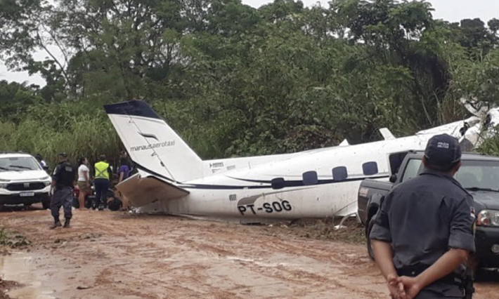 Hiện trường tai nạn máy bay tại Brazil