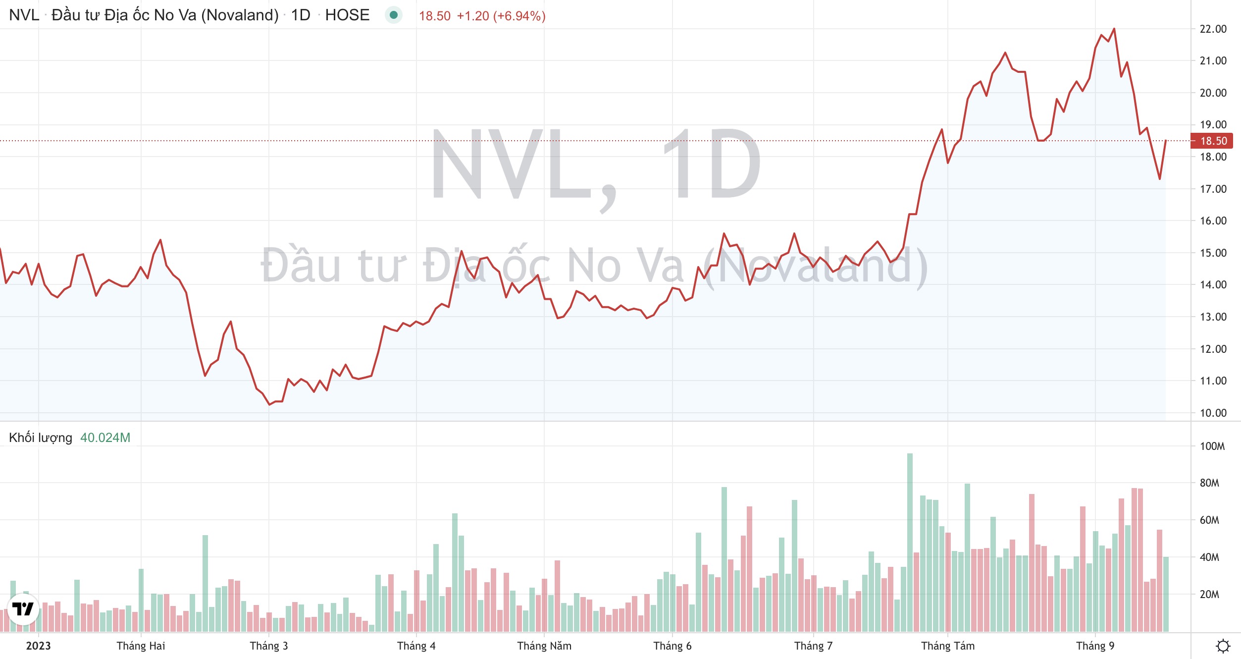 Vừa công bố việc thanh toán trái phiếu, cổ phiếu NVL tăng kịch biên độ