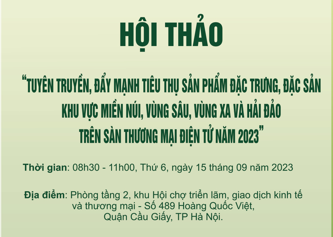 hội thảo sản phẩm vùng miền