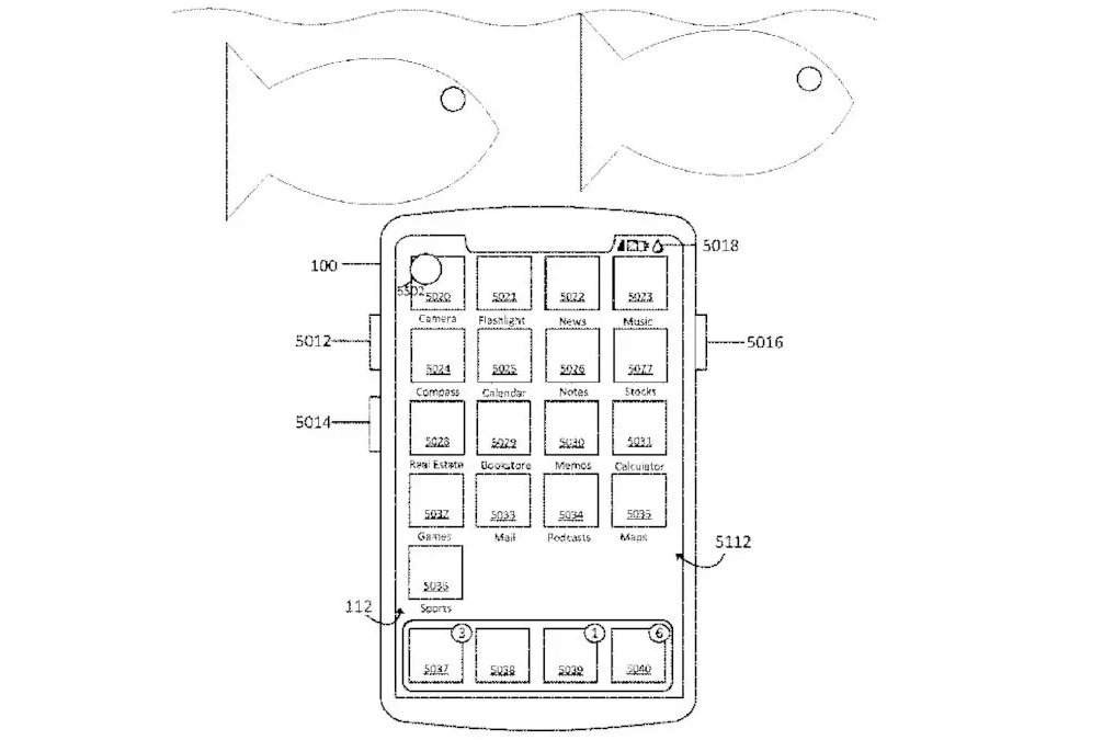 Hình ảnh trong bằng sáng chế mẫu iPhone có thể hoạt động dưới nước