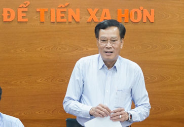 Chủ tịch Petrolimex Sài Gòn Nguyễn Văn Cảnh phát biểu chỉ đạo và kết luận cuộc họp