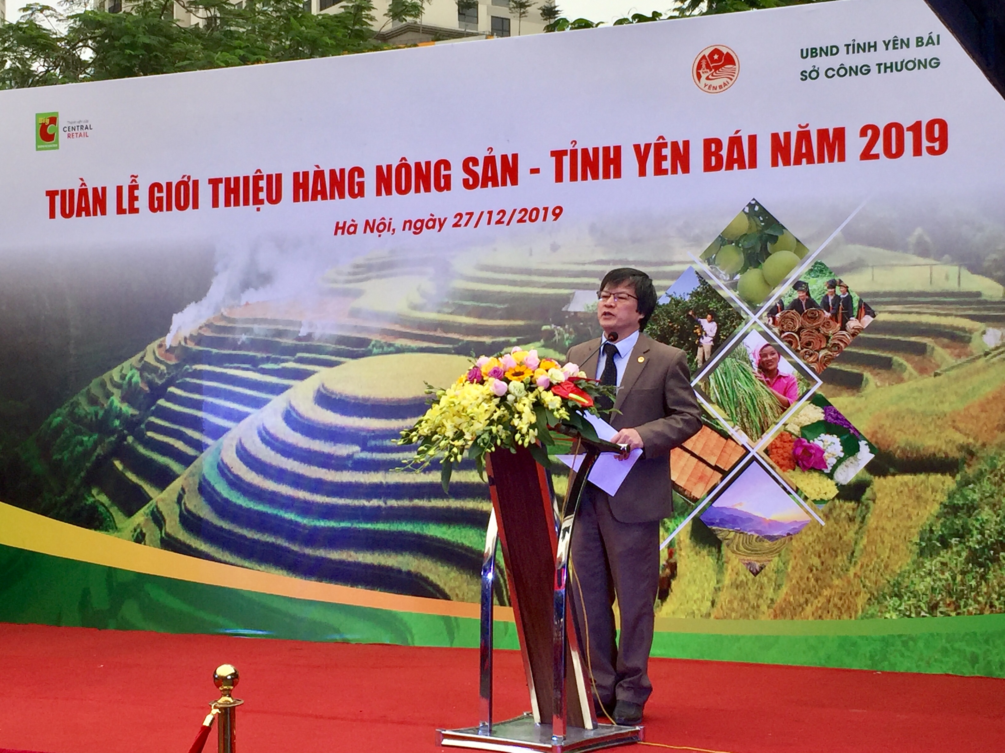 Phát biểu tại Tuần lễ Ông Phạm Trung Lân, Phó giám đốc Sở Công Thương tỉnh Yên Bái 