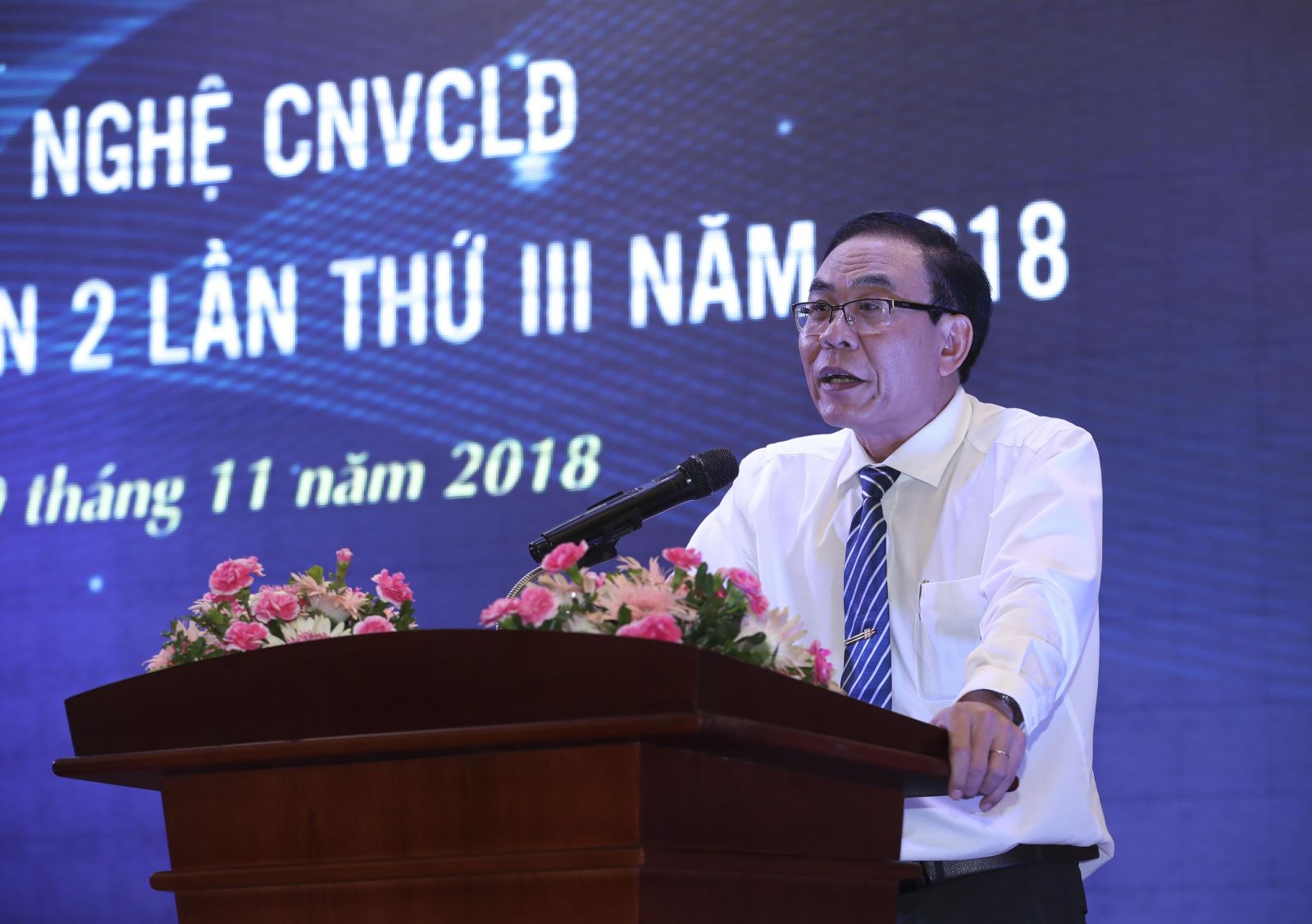 Ông Nguyễn Duy Lăng – Phó Tổng GĐ; Chủ tịch Công đoàn EVNGENCO2, Trưởng Ban chỉ đạo hội diễn phát biểu tại lễ bế mạc hội diễn.