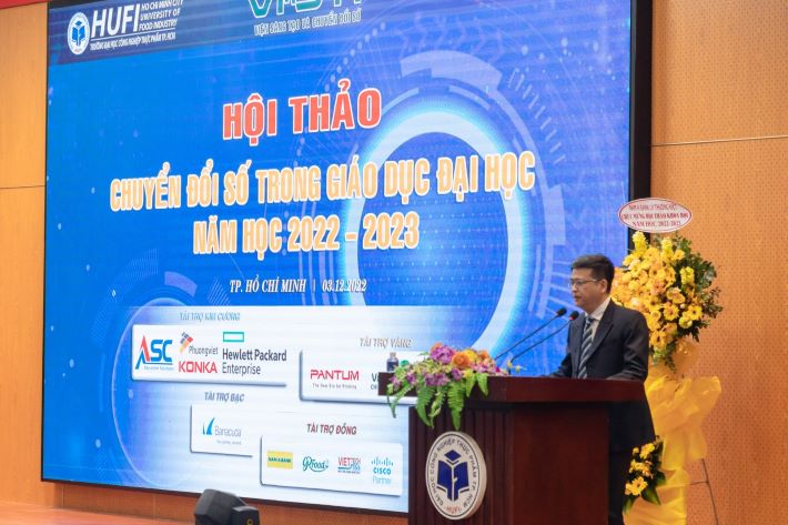 TS. Thái Doãn Thanh - Phó Hiệu trưởng Trường Đại học Công nghiệp Thực phẩm TP. Hồ Chí Minh, phát biểu