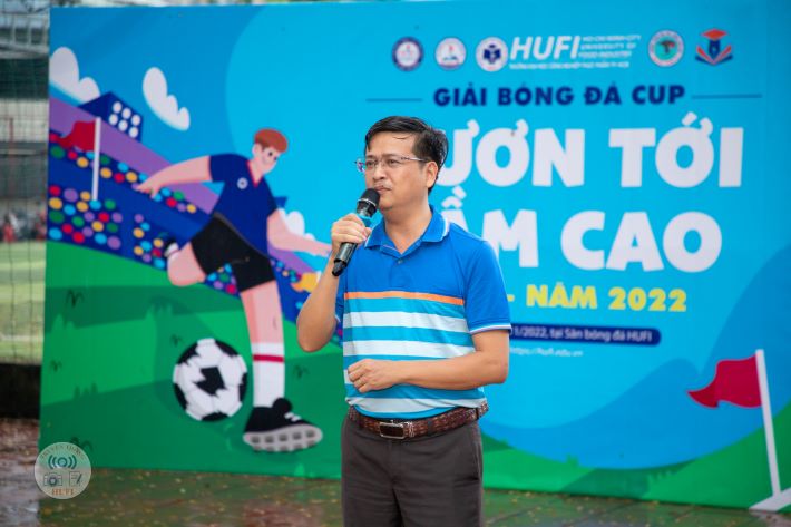 TS. Thái Doãn Thanh - Phó Hiệu trưởng Nhà trường phát biểu tại Lễ bế mạc giải đấu.