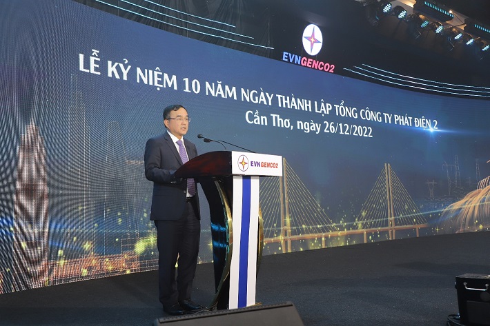 ông Dương Quang Thành Chủ tịch HĐTV EVN tham dự và phát biểu tại lễ kỷ niệm
