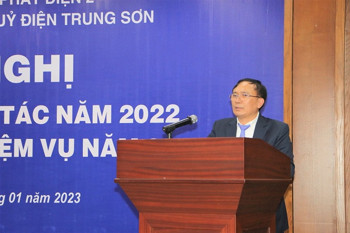 ông Trần Phú Thái Chủ tịch HĐQT EVNGENCO2 phát biểu tại sự kiện