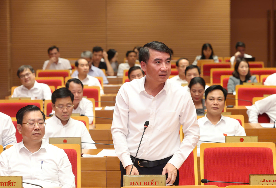 Director of the Department of Finance Nguyen Xuan Luu answered the delegates' proposed content.