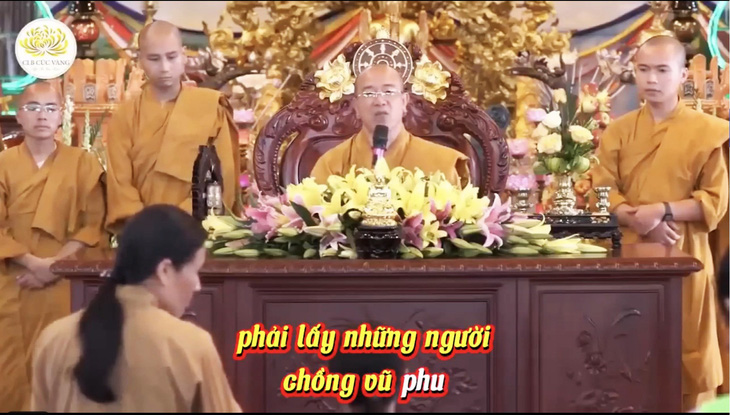 Kết quả xác minh cho thấy đoạn video này được quay từ nhiều năm trước và Giáo hội Phật giáo Việt Nam tỉnh Quảng Ninh từng xử lý, chấn chỉnh liên quan những lời chia sẻ này của đại đức Thích Trúc Thái Minh - Ảnh: T. THẮNG chụp lại