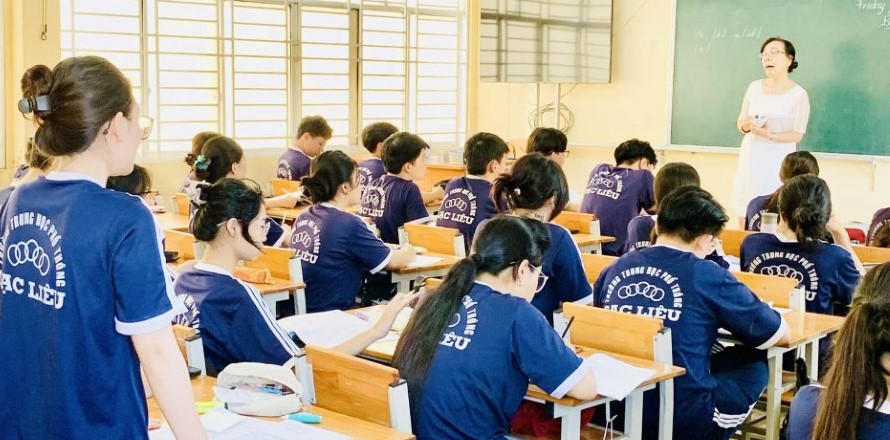 Le lycée Bac Lieu organise des examens de fin d'études pour les élèves. Photo : Nhat Ho