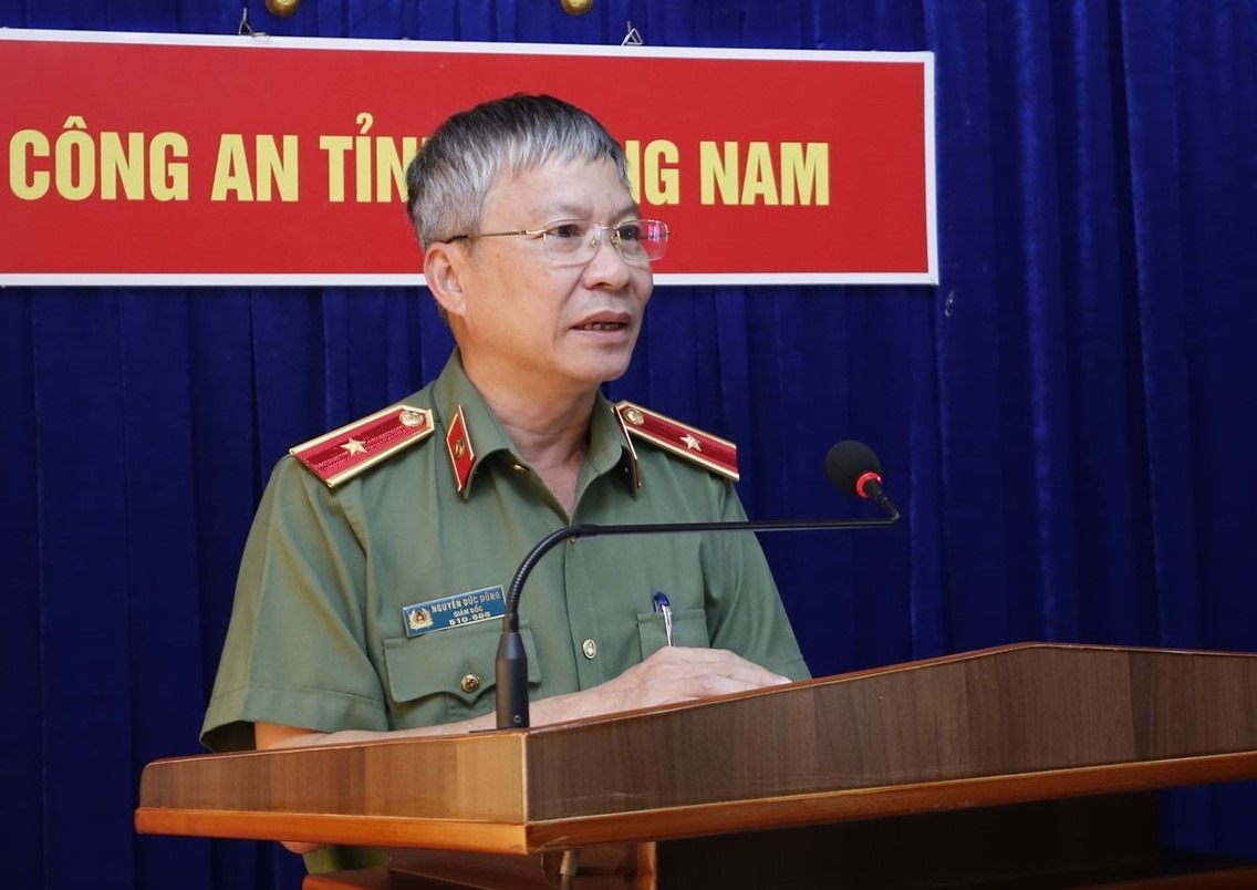 Mr. Nguyen Duc Dung - Director of Quang Nam Provincial Police was elected to hold the position of Deputy Secretary of the Provincial Party Committee and introduced to be elected as Chairman of Quang Nam Provincial People's Council. Photo: Thanh Cong