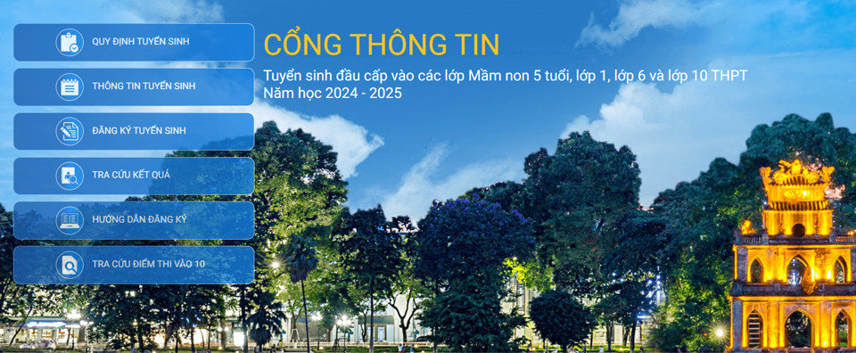 Portal de admisión en línea de Hanoi