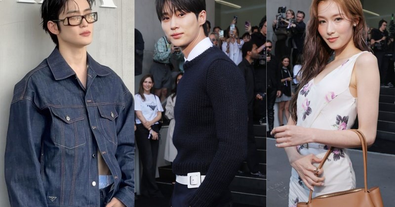 Byeon Woo Seok, Sana (TWICE) fallen bei der Mailänder Fashion Week auf